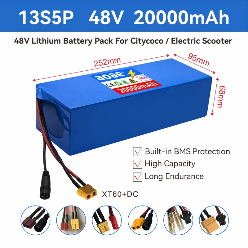 60V 30Ah Electric Scooter Battery - แบตเตอรี่สกู๊ตเตอร์ไฟฟ้า 48V 13S5P 20Ah 18650 เกรด